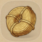 麦わらロープの束